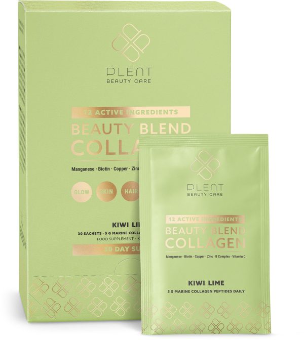 Plent Beauty Blend Collagen - Kiwi Lime Box, 30 breve