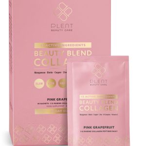 Plent Beauty Blend Collagen - Pink Grapefruit Box, 30 breve