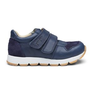 Pom Pom - Runners Velcro Sko - Navy Combi - 25