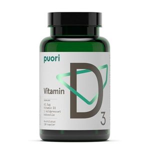 Puori (PurePharma) Vitamin D3 med Kokosolie - 62,5 Âµg (120 kapsler)