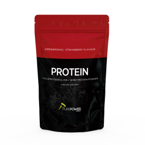 PurePower Proteinpulver - Valleproteindrik - Jordbær 400 g