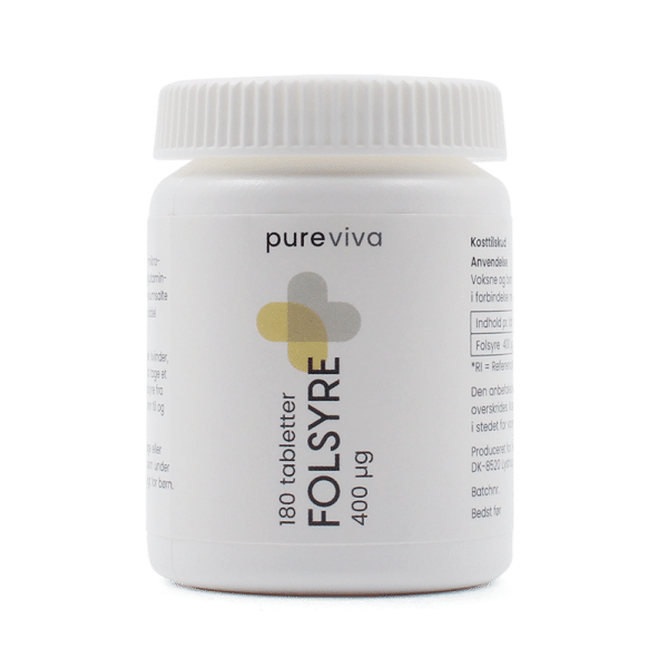 Pureviva Folsyre 400 Âµg (180 tabl)