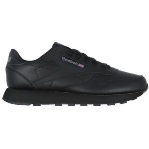 Reebok Sko - CL LTHR - Running - Sort