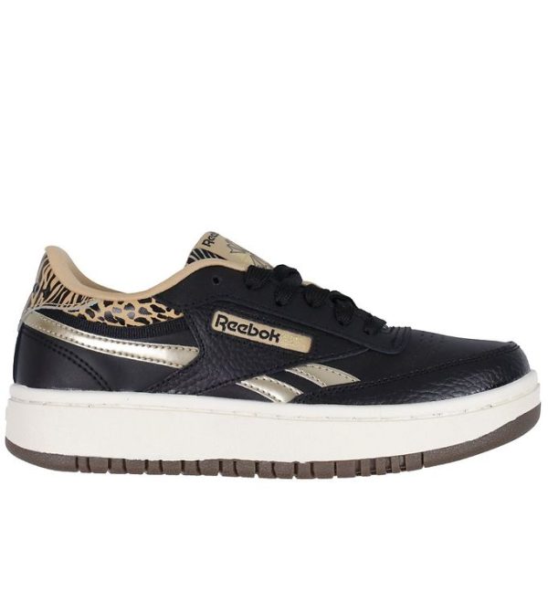 Reebok Sko - Club B Double Revenge Junior - Black/Sahara/Gold