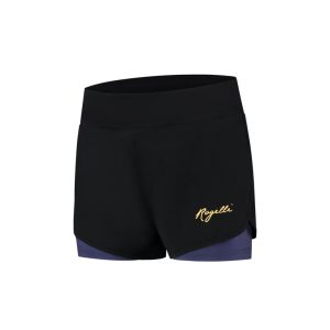 Rogelli Indigo - Løbeshorts 2 in 1 - Dame - Sort/Purple - Str. L