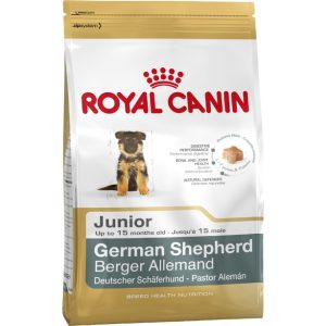 Royal Canin German Shepherd Junior, Hundehvalp, Fjerkræ, Ris, Grøntsag, 12 Kg, Schæferhund, Maxi (26 - 44 Kg), Vitamin A, Vitamin B1, Vitamin B12, Vi