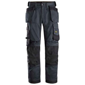 SNICKERS Arbejdsbukser AllroundWork stretch loose fit, hylsterlommer 6251 koksgrå/sort - C52