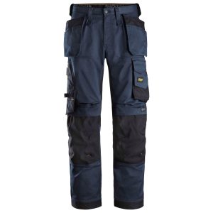 SNICKERS Arbejdsbukser AllroundWork stretch loose fit, hylsterlommer 6251 navy/sort - C148