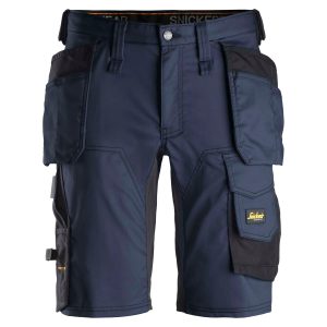 SNICKERS Shorts AllroundWork stretch med hylsterlommer 6141 navy/sort - C48