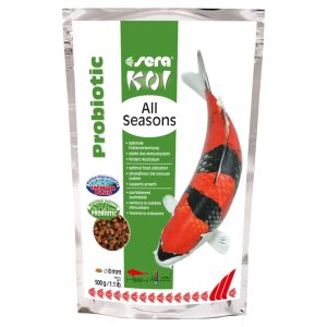 Sera Koi All Seasons Probiotic, Dam Fisk, Tør Fiskefoder, Tablet, Vitamin A, Vitamin B1, Vitamin B2, Vitamin C, Vitamin D3, Vitamin E, Mellem, 8 °C