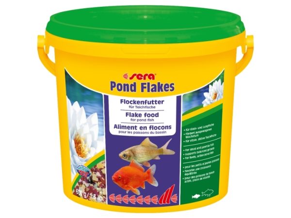 Sera Pond Flakes, Dam Fisk, Tør Fiskefoder, Flage, Vitamin A, Vitamin B1, Vitamin B2, Vitamin C, Vitamin D3, Vitamin E, Lille, 21%