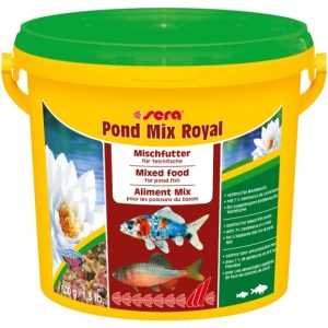 Sera Pond Mix Royal, Dam Fisk, Tør Fiskefoder, Mix, Vitamin A, Vitamin B1, Vitamin B2, Vitamin C, Vitamin D3, Vitamin E, 32,5%, 6,6%