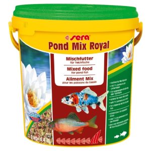 Sera Pond Mix Royal, Dam Fisk, Tør Fiskefoder, Mix, Vitamin A, Vitamin B1, Vitamin B2, Vitamin C, Vitamin D3, Vitamin E, Stor, Mellem, Lille, 32,5%