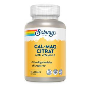 Solaray Cal-Mag Citrat med vitamin D - 90 kaps.