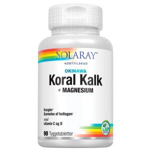 Solaray Koral Kalk med C- og D-Vitamin (90 Tyggetabletter)