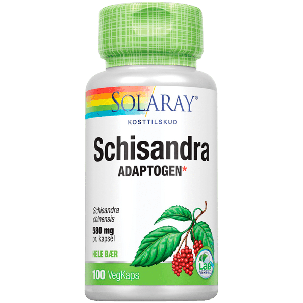 Solaray Schizandra 580 mg (100 kapsler)