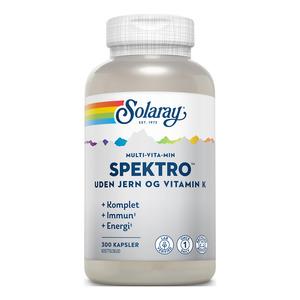 Solaray Spektro Multi-Vita-Min u. jern og K - 300 kaps.