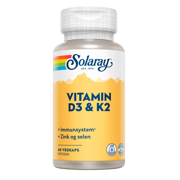 Solaray Vitamin D3 & K2 (60 kaps)