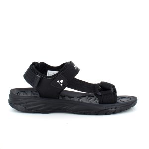 Sort sporty sandal med tre regulebare remme - 43