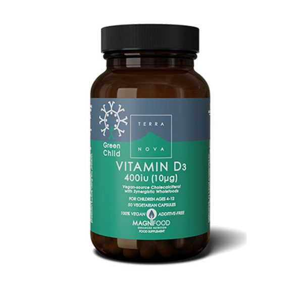 Terranova Green Child vitamin D3 10 ug (50 kap)