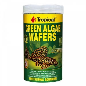 Tropical Green Algae Wafers, Akvariefisk, Tør Fiskefoder, Tablet, Vitamin A, Vitamin C, Vitamin D3, Vitamin E, Kobber, Jod, Jern, Mangan, Molybdenum,