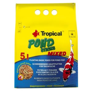 Tropical Pond Sticks Mixed, Dam Fisk, Tør Fiskefoder, Pind, Vitamin A, Vitamin C, Vitamin D3, Vitamin E, 23%, 3%