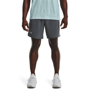 Under Armour Mænd - Launch 7 Inch Shorts - Pitch Grey / Fuse Teal S