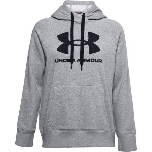 Under Armour Rival Fleece Logo Hoodie Dame, grå