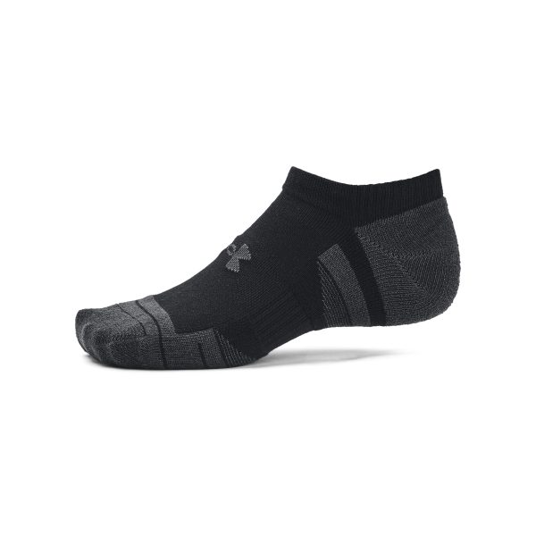 Under Armour Sokker - Performance Tech No Show Socks 3-Pak - Black M