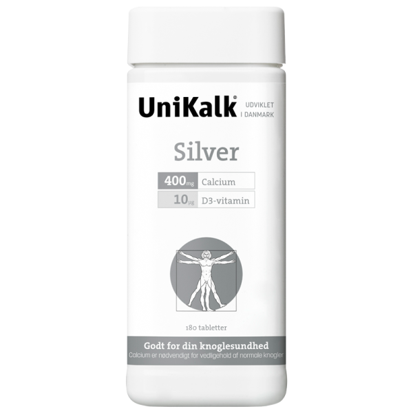 UniKalk Silver m. D vitamin (180tab)