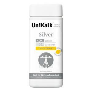 UniKalk Silver tyggetablet med citrussmag - 90 stk