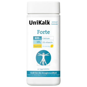 UniKalkÂ® Forte Tyggetablet med Citrussmag (90 stk)