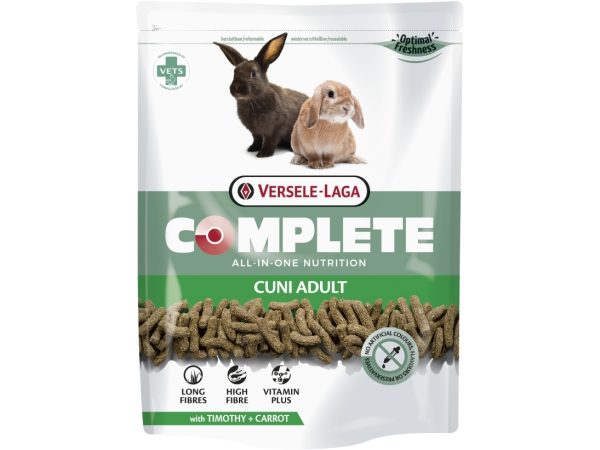 Versele-Laga Cuni Adult Complete, Granulat, 500 G, Kanin, Vitamin A, Vitamin C, Vitamin D3, Vitamin E, Kobber, Kobbersulfat, Jod, Jern, Mangan, Selen