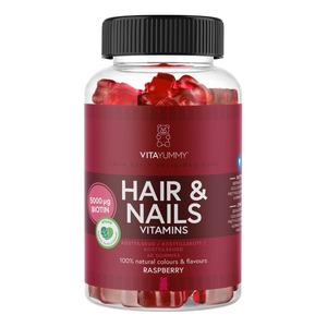 VitaYummy Hair & Nails Raspberry - 60 stk.