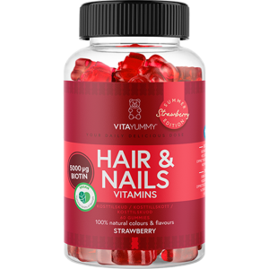 VitaYummy Hair & Nails Strawberry - Summer Edition (60 stk)