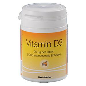 Vitamin D3 25 ug - 180 tabl.