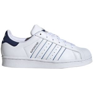 adidas Originals Sko - Superstar J - Hvid/Blå