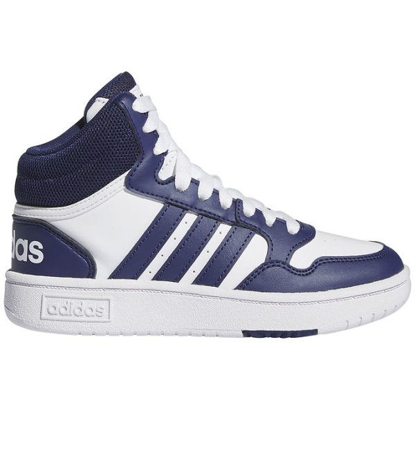 adidas Performance Sko - Hoops 3.0 Mid K - Hvid/Blå