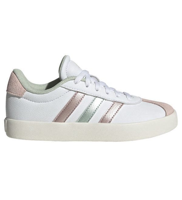 adidas Performance Sko - VL Court 3.0 K - Hvid/Rosa/Grøn