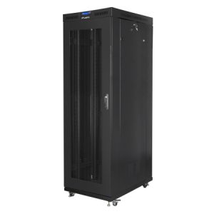 19" 27U 800X1200 Sort Lcd Perforeret Dør Lanberg Installations Rack (Flad Pakke)