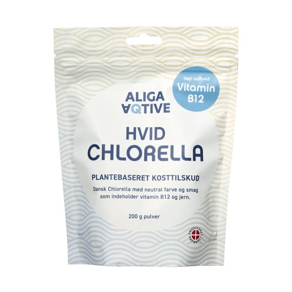 Aliga Aqtive Dansk Hvid Chlorella Pulver, 200g