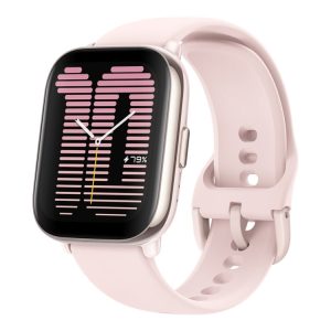 Amazfit Active - Aluminiumslegering - Smart Ur Med Rem - Silikone - Håndledsstørrelse: 135-190 Mm - Display 1.75" - Bluetooth - 24 G - Pink Blomsterb