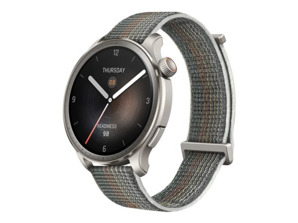 Amazfit Balance - Aluminiumslegering - Smart Ur Med Rem - Nylon - Håndledsstørrelse: 150-210 Mm - Display 1.5" - Bluetooth, Wi-Fi - 35 G - Solnedgang