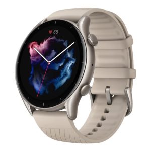 Amazfit Gtr 3 - Smart Ur Med Rem - Silikone - Månelysgrå - Håndledsstørrelse: 155-218 Mm - Display 1.39" - Bluetooth - 32 G