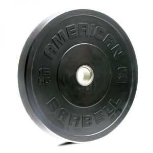 American Barbell Black Sport Bumper Plate 15 kg