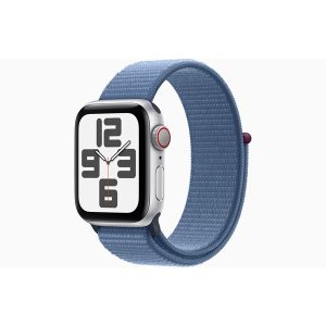 Apple Watch SE GPS + Cellular 40mm - Silver Aluminium Case with Winter Blue Sport Loop