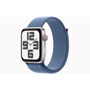 Apple Watch SE GPS + Cellular 44mm - Silver Aluminium Case with Winter Blue Sport Loop