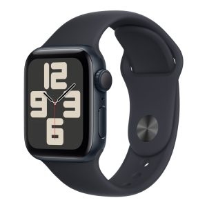 Apple Watch Se (Gps) - 2. Generation - 40 Mm - Midnatsaluminium - Smart Ur Med Sportsbånd - Fluoroelastomer - Midnat - Båndstørrelse: M/L - 32 Gb - W