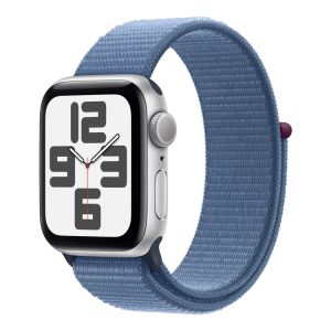 Apple Watch Se (Gps) - 2. Generation - 40 Mm - Sølvaluminium - Smart Ur Med Sportsløkke - Vævet Nylon - Vinterblå - Håndledsstørrelse: 145-220 Mm - 3