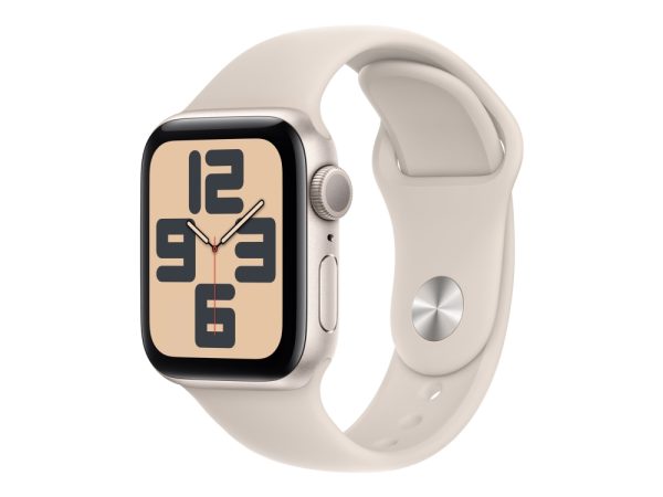 Apple Watch Se (Gps) - 2. Generation - 40 Mm - Stjernelys-Aluminium - Smart Ur Med Sportsbånd - Fluoroelastomer - Stjernelys - Båndstørrelse: M/L - 3